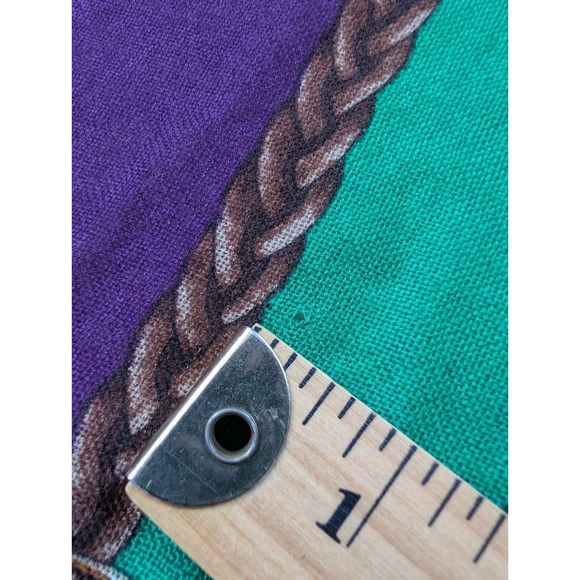 Vintage Lauren Ralph Lauren Silk Scarf *HOLES Equestrian Belt Crest 40" LXVII - Picture 3 of 16